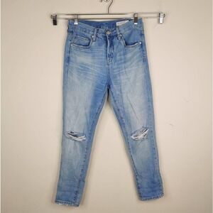 BLANK NYC Jeans High Rise‎ Tapered Leg Distressed